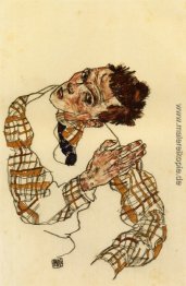 Selbstporträt mit kariertes Hemd Selbstporträt mit kariertes Hemd