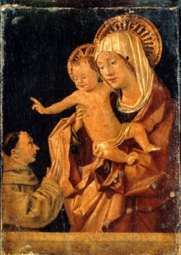 Madonna und Kind mit einem Praying Franziskaner Donor