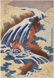 Wasserfall Yoshino in der Provinz Yamato, wo Yoshitne gewaschen Wasserfall Yoshino in der Provinz Yamato, wo Yoshitne gewaschen