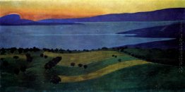 Der Genfer See Wirkung des Abends