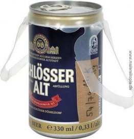 Alkohol Folter, kann der Schlösser Alt Bier, Plastikverpackung