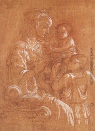 Madonna mit Kind und zwei Engeln