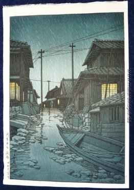 Nacht Regen am Kawarako, Ibaraki