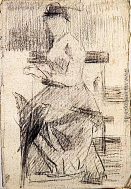 Sitzende Frau