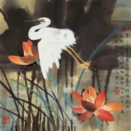 Lotus-und Vogel-