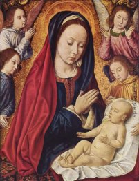 Die Jungfrau und das Kind von Engeln verehrt Die Jungfrau und das Kind von Engeln verehrt