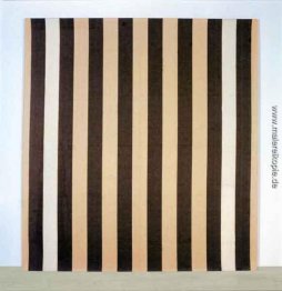 Peinture acrylique blanche sur blanc et tissu rayé marron