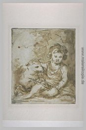 St. Johannes der Täufer mit einem Lamm St. Johannes der Täufer mit einem Lamm