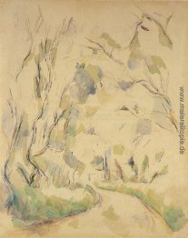 Nun durch die kurvenreiche Straße in den Park von Chateau Noir Nun durch die kurvenreiche Straße in den Park von Chateau Noir