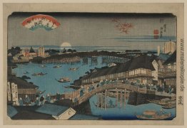 Abendglühen am Ryogoku Brücke