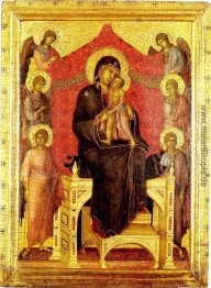 Die Madonna mit Kind und Engeln