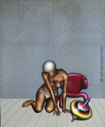 Frau mit Kreisel Frau mit Kreisel