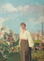 Im Garten mit Blumen Im Garten mit Blumen