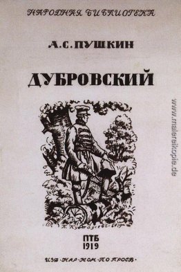 Abdeckung für den Roman von Alexander Puschkin "Dubrowskij"
