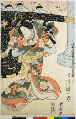 Die Kabuki-Schauspieler Ichikawa Danjuro VII als Iwafuji