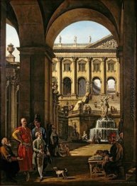 Fantastische Architektur mit Porträt von Franciszek Salezy Potoc Fantastische Architektur mit Porträt von Franciszek Salezy Potoc