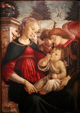 Jungfrau mit Kind und zwei Engeln