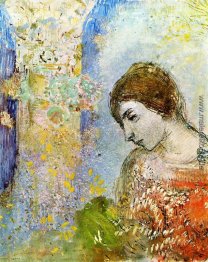 Frau mit Pillar of Flowers Frau mit Pillar of Flowers