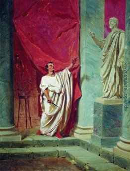 Der Eid von Brutus vor der Statue