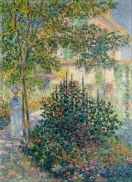 Camille Monet im Garten am Haus in Argenteuil