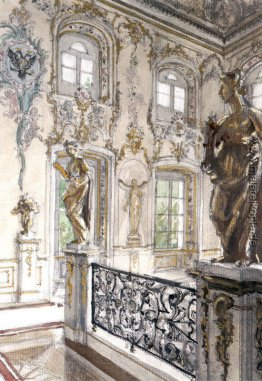 Schloss Peterhof. Händler Treppe an der Grand Palace