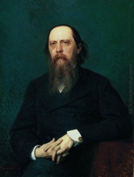 Portrait des Schriftstellers Michail Saltykow Jewgrafowitsch (N.