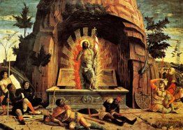 Die Auferstehung, rechte Hand Predellaplatte vom Altarpiece von