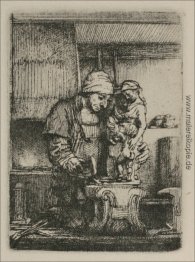 Ein Künstler Zeichnung vom Modell Ein Künstler Zeichnung vom Modell