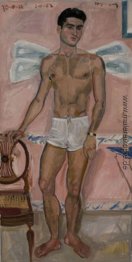 Sailor verkleidet als Cupid mit Libellenflügeln