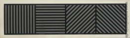 Bands of Lines One Inch Breite in vier Richtungen in Schwarz und