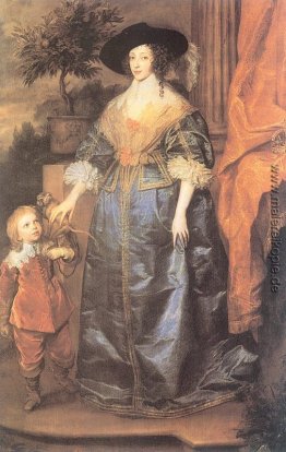 Königin Henrietta Maria und ihr Zwerg Sir Jeffrey Hudson
