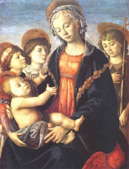 Die Jungfrau und Kind mit zwei Engeln und St. Johannes der Täufe