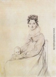 Madame Alexandre Lethiere, geboren Rosa Meli, und ihre Tochter,