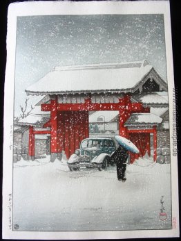 Schnee in Shiba Daimon