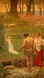 St. Genevieve als Kind im Gebet