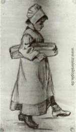 Mädchen mit einem Brotlaib