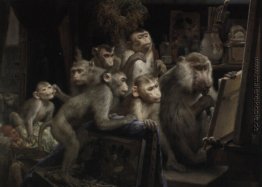 Monkeys und Malerei