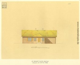 Architekturprojekt der privaten Haus. Hauptfassade.