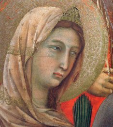 Madonna mit Kind auf dem Thron (Vorderseite-Fragment)
