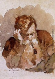 Mann mit einem Rohr Mann mit einem Rohr