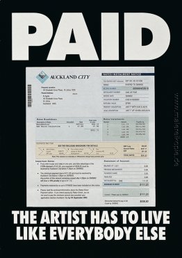 Bezahlt: Der Künstler hat wie alle anderen leben