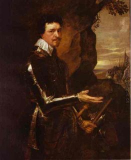 Thomas Wentworth, 1. Earl of Strafford in einer Rüstung