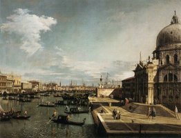 Eingang zum Canal Grande und die Kirche von La Salute