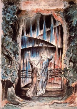 Dante und Virgil in der Gates of Hell