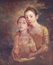 Portrait der Tochter des Künstlers mit einer Katze Portrait der Tochter des Künstlers mit einer Katze