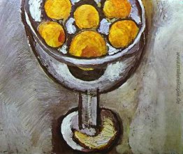 Eine Vase mit Orangen