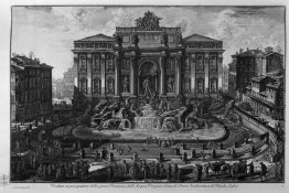 Blick auf den Trevi-Brunnen umfangreiche alter genannt Acqua Ver