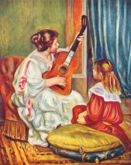 Frau mit einer Gitarre