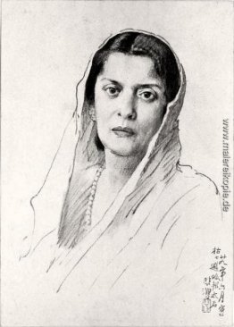 Ein Porträt eines indischen Dame.
