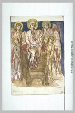 Thronende Maria mit Kind und Engeln